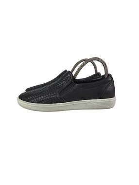 Ecco Soft 7 Women's Slip On Black Leather Sneaker Size 39